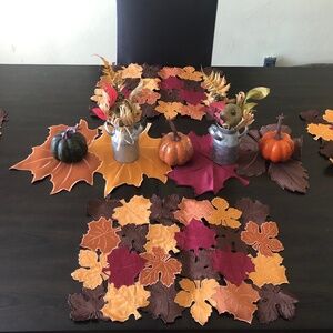 Fall tablemats with a table runner